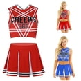 thumbnail image 1 of Conjunto de disfraz de animadora de lencería Sexy para mujer, uniforme de Cosplay para colegiala, Halloween, 1 of 4