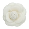thumbnail image 1 of Broches de Flor Camelia Vintage Hechos a Mano, Pines de Flor de Tela, Corsage Floral para Mujeres Crema, 1 of 7