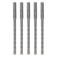 thumbnail image 1 of 5 Pcs Rotary Hammer Drill Bit 160mm Length 2 Flute Self Centering Carbide Tip Impact Drill Bits for Brick Stone Concrete 8mm/0.31in, 1 of 5