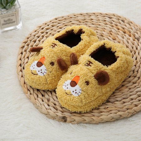 

Qazqa Childrens Girl Cotton Slippers Cute Stereoscopic Tiger Warm Indoor Non Slip Cotton Slippers