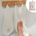 thumbnail image 4 of PONPRNGY 1Pc Hand Towels Embroidered Tulip - Embroidered Flower Pattern Cotton Highly Absorbent Soft Luxury Towel for Bathroom 11 x 11 Inch, 4 of 6