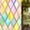 Ycp00596, variant on Stained Glass Window Film Pastel Diamond Pattern PVC 17.7 x 39.4 Inches Window Clings for Glass Pane Privacy Decor for Bedroom Living Room Entry Door