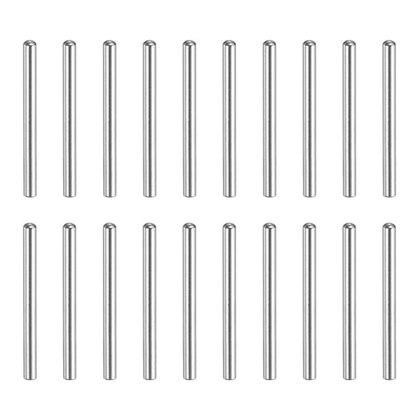 30 Pcs 1x12 mm Pasadores de acero inoxidable 304, Pasadores de soporte de estante de metal con extremo chaflanado de cabeza redonda