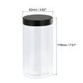 thumbnail image 2 of Uxcell 34oz/ 1000ml Round Plastic Jars with Black Screw Top Lid for Storage 2Pack, 2 of 5