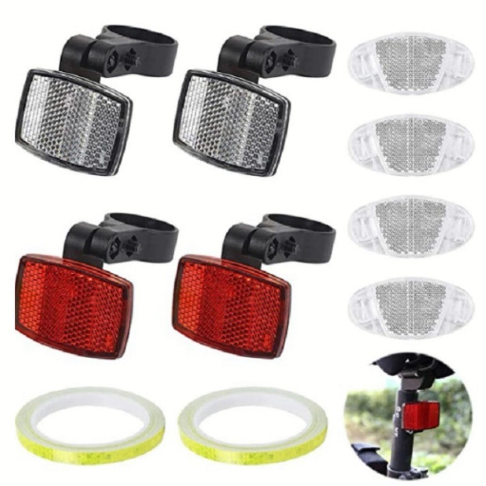 QXKE Bicycle Front Rear Spokes Reflector Set Bike Warning Reflectors