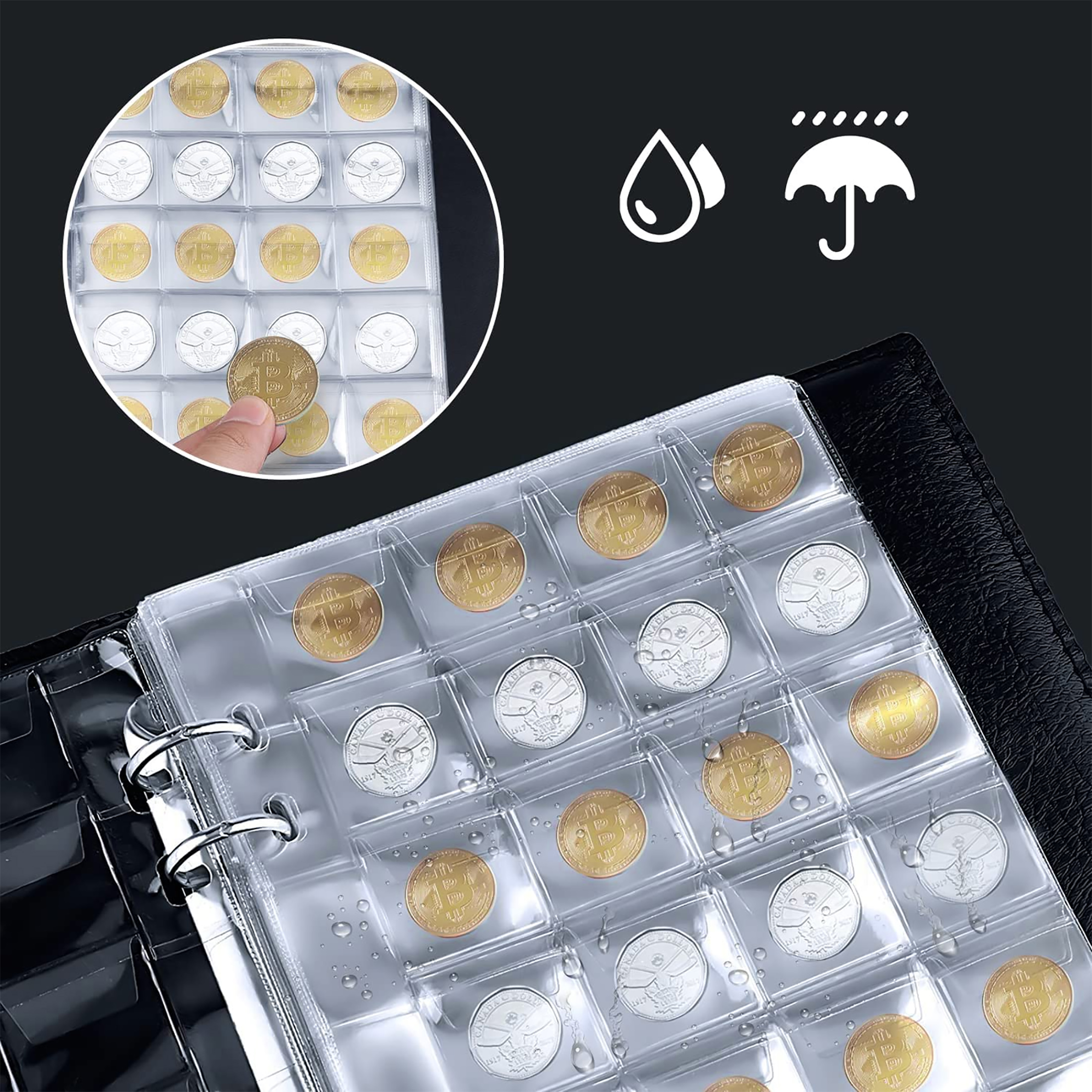 LIZEALUCKY 250 Pocket Coin Collection Album Coin