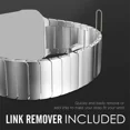 thumbnail image 3 of Correa de acero inoxidable 2025 para Apple Watch Ultra 2 de 49 mm, 9/8/7/6/5/4/3/2/1/SE, para iWatch de 38/40/41/42/44/45 mm, correa de pulsera ajustable, 3 of 5