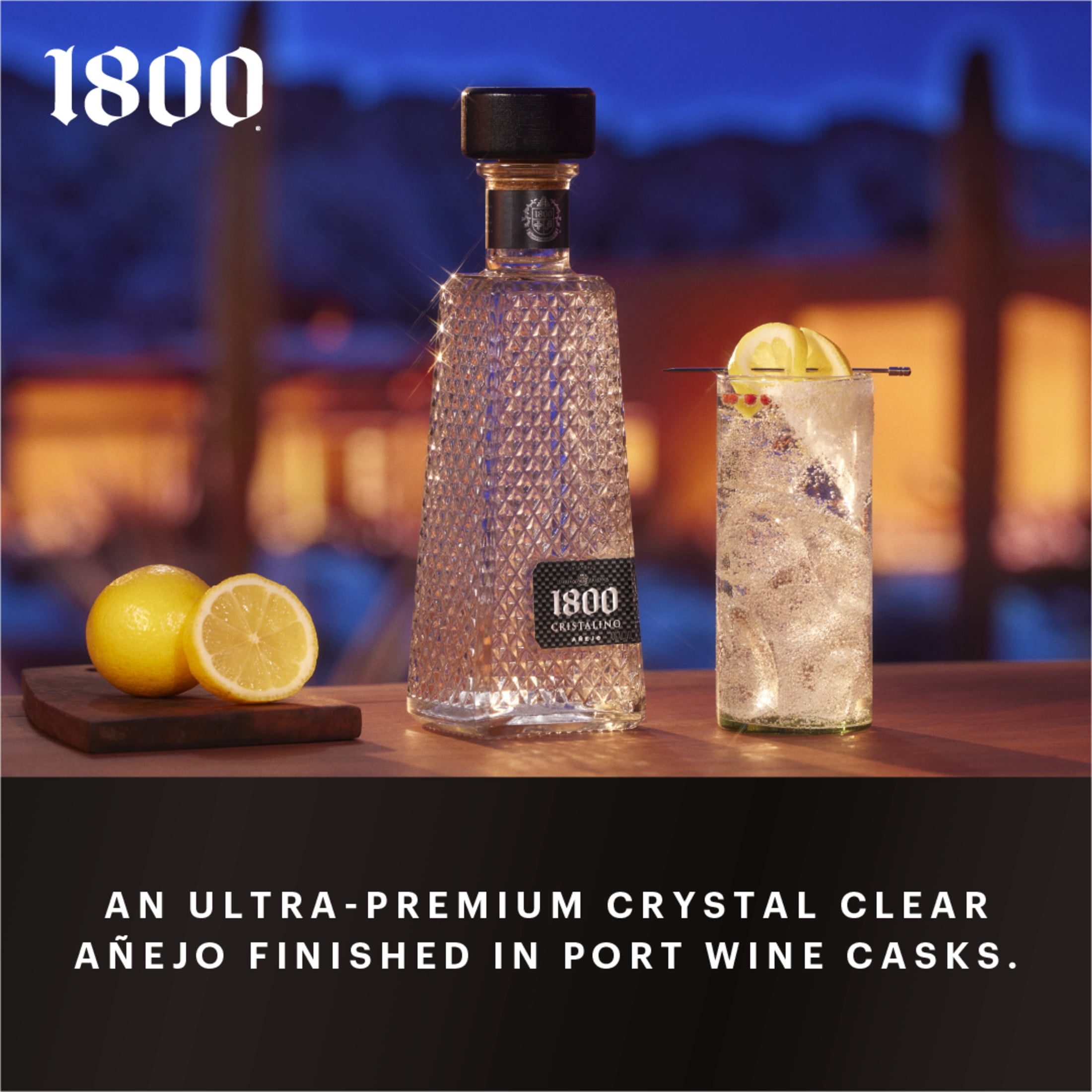 1800 Tequila Cristalino, 375 ml Glass Bottle, 40% ABV - Walmart.com