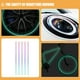 thumbnail image 3 of 8 Uds. Calcomanía reflectante creativa para llanta de rueda de coche, pegatina luminosa para coches y motocicletas, fácil instalación Diy, pegatina reflectante para rueda de 60cm, 3 of 5