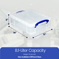 thumbnail image 3 of Really Useful Box 8.1L Plastic Storage Container with Clip Lock Handle (10 Pack), 3 of 9