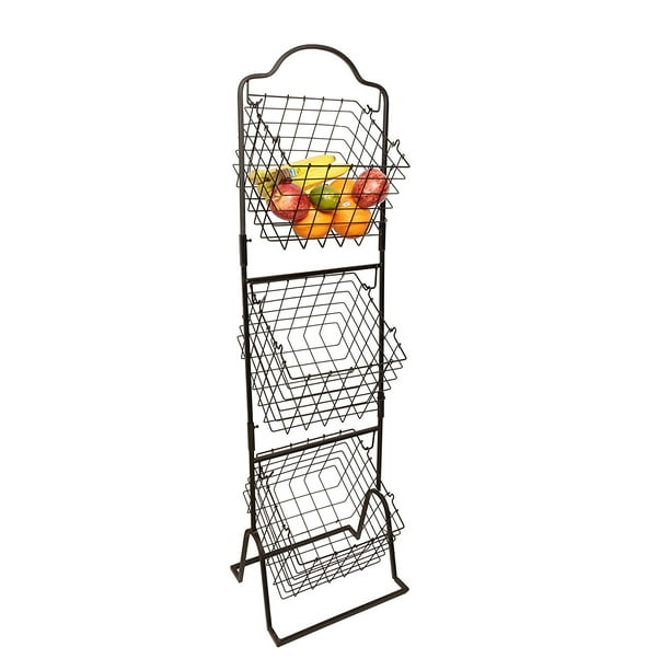 Jmiles UhMb263 Three Tier Market Basket for Fruits and Vegetables