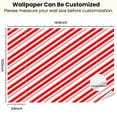 thumbnail image 3 of Peel and Stick Wallpaper Canvas Christmas Candy Cane Stripes Seamless Red White Popular Winter Holiday Modern Art Wall Mural Decor Self Adhesive and Removable 100in x 144in, 3 of 7