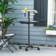thumbnail image 2 of Glavbiku Bird Play Stand,Portable Parrot Perch,Bird Feeder Station with Wheels,Round Tray,43"H,Grey, 2 of 10