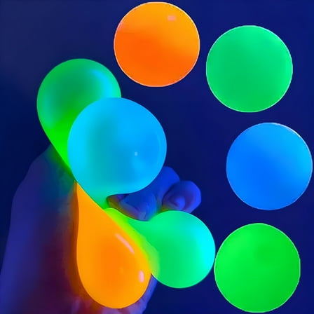 GJX Sticky Balls for Ceiling & Wall,Glow in The Dark Sticky Stress Balls