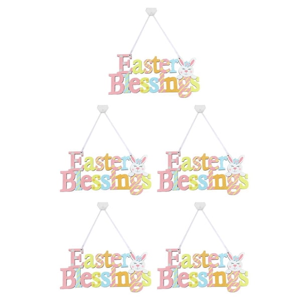 Advancent 1 Juego de decoraciones para puertas, suministro de madera, letrero para puerta de resorte, suministro para fiestas, de Pascua, JM00292 5Conjunto