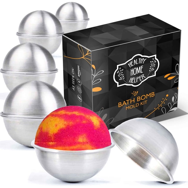 Moules de Bombes de Bain en Acier Inoxydable Ensemble Professionnel. Métal Robuste Résistant aux Bosses et à la Rouille par Healthy Home Helper. (5 Tailles)