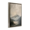 thumbnail image 3 of Stupell Industries Misted Mountain Lake Scene Brown Framed Floater Canvas Wall Art, design by Petal Prints Design, 3 of 9
