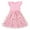 Pink, variant on Usaibhir Toddler Girl Birthday Princess Dress Ruffle Sleeveless Sequin Dots Bow Tulle Dresses Tiered Pleated Twirly A-Line Sundress Size 2-7T