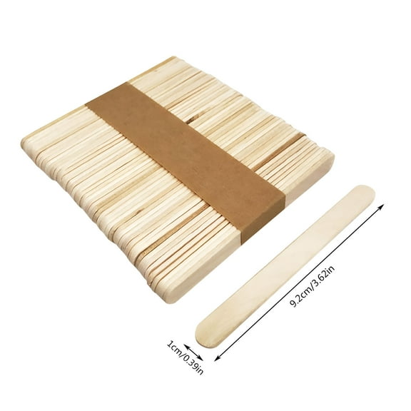 LAMIRO Multipurpose Wooden Popsicle Sticks [50/100/150/200/300 Count] Craft,Ice Cream,Wax,Tongue Depressor Wood Sticks