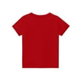 thumbnail image 2 of Mlqidk Girls Red Basic Shirt Short Sleeve Plain Cute Summer Tops Crewneck Teen Girls T Shirts Size 10-12 Kids Clothes 160, 2 of 6
