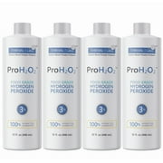 ProH2O2 Food Grade Hydrogen Peroxide 3%, First Aid and Natural Cleaner, Refill, 32 Fluid Ounces (Pack of 4)