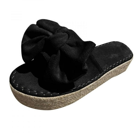 

Todqot Slippers for Women- Quick Dry Sandals Women Anti Slip Summer Flat Thick bottom indoor outdoor Black 38