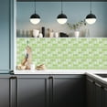 thumbnail image 6 of Yeetfub 10 Sheet Peel and Stick Backsplash Self Adhesive Tile Sticker Marble 3D Stick on Tiles Backsplash for Kitchen Peel and Stick Tile for Bathroom Kitchen Camper Shower Furniture 4"x4" Green, 6 of 7
