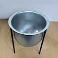 thumbnail image 5 of Handmade 100% Iron Round Modern Silver Coated Color 8.5 x 7.2 Inches Planters Pot 1009, 5 of 5