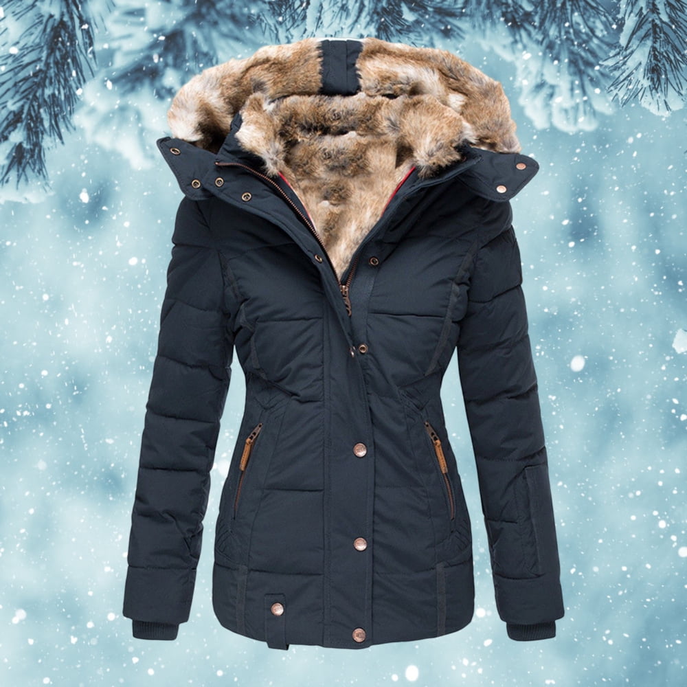 Women Casual Thicker Winter Jacket Windproof Warm Thicken