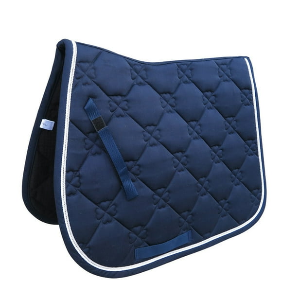 VONKY Doublure de Selle en Polyester à Extrémité en Maille Haute pour Dressage Course de Selle Coussin Anti-Transpiration Extérieur Bleu