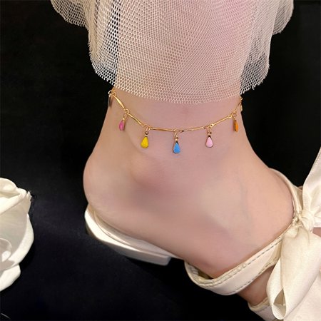 Women's Colorful Fashion Enamel Anklet Ornament