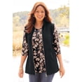 thumbnail image 3 of Catherines Women's Plus Size Suprema 3/4 Sleeve V-Neck Tee, 3 of 6