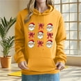 thumbnail image 2 of SnZhen Christmas Women's Hoodies Fashion Printed Pocket Long Sleeved Hooded Comfortable Sweatshirt Tops Z-Yellow S, 2 of 5