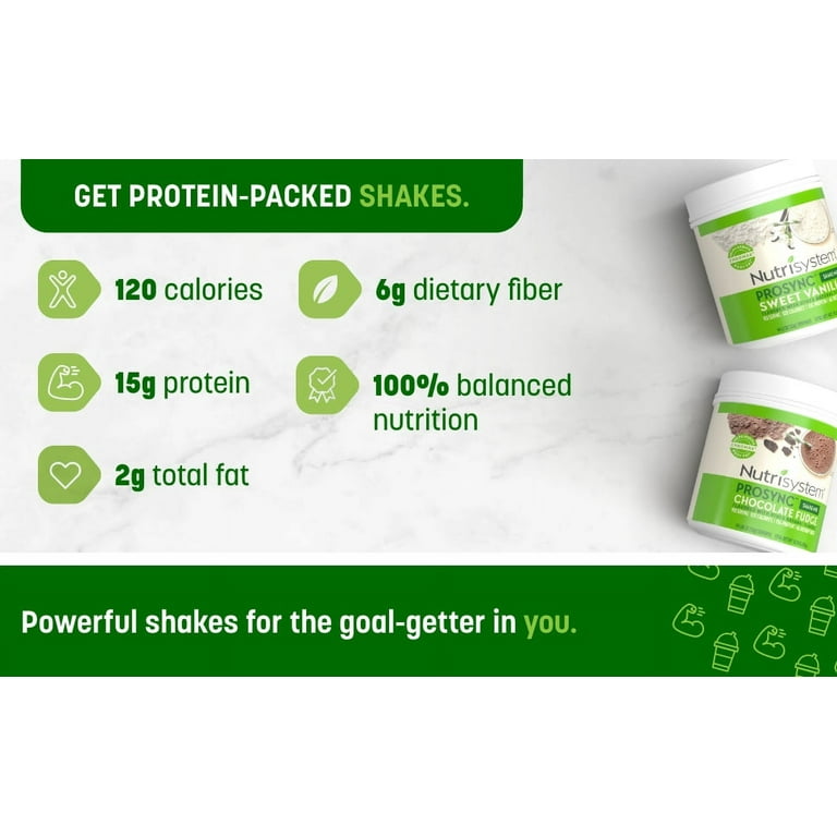 Nutrisystem ProSync Chocolate Meal Replacement Protein Shake Mix
