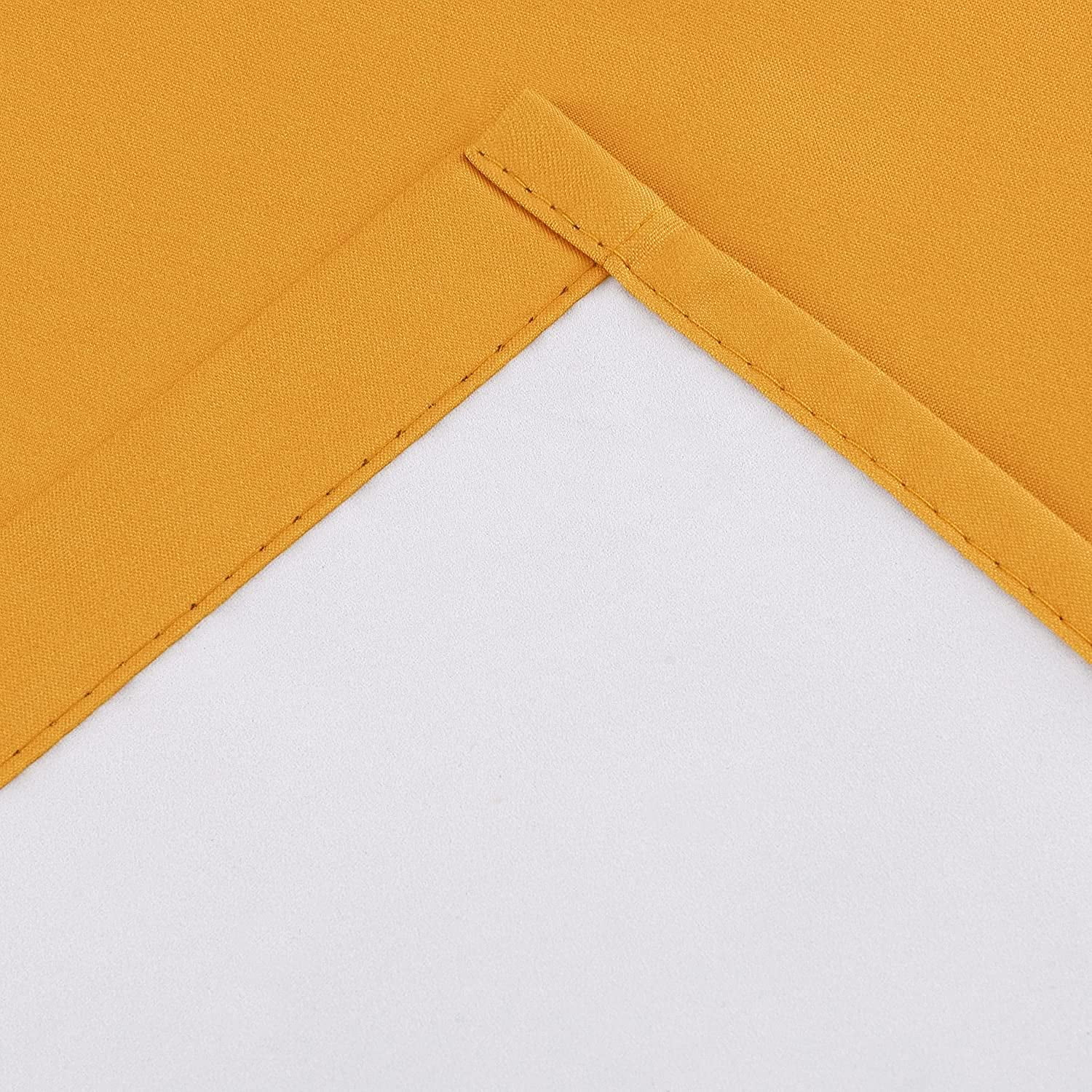 Short Window Curtains Tiers for Kitchen - Insulated 100% Blackout Curtains 36 inch Length for Bathroom Basement Window, Orange