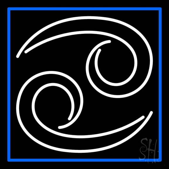 Zodiac Cancer LED Neon Sign 16" Tall x 16" Wide - inches Black Square Cut Acrylic Backing, with Dimmer - Bright and Premium built indoor LED Neon Sign for Storefront.
