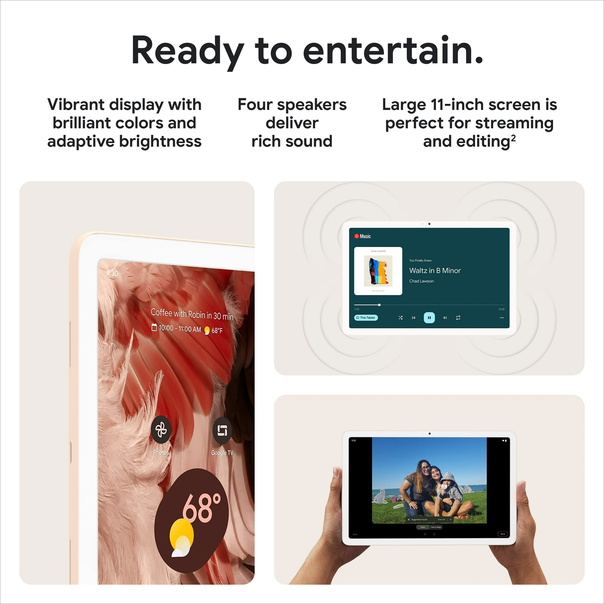 新品未開封Google Pixel Tablet Porcelain 128GB Versatile Google Pixel Tablet with Charging Speaker Dock.