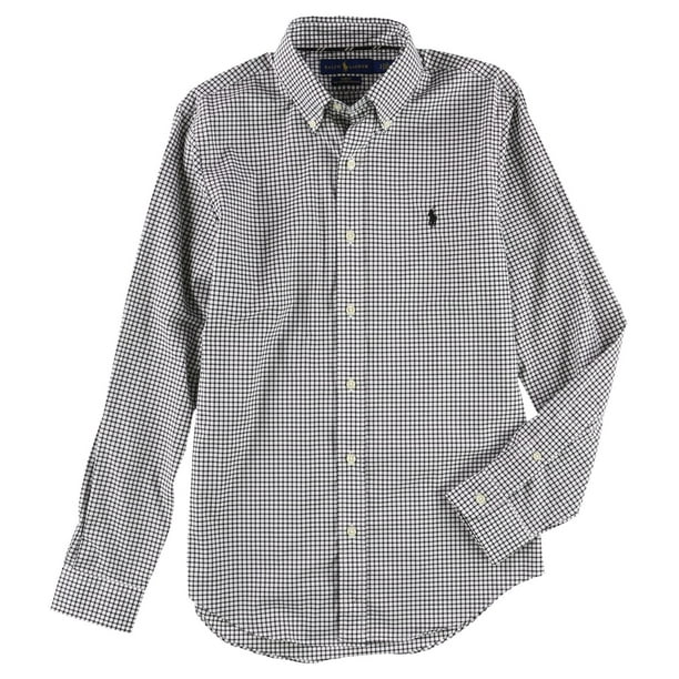 white checkered button up shirt