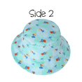 thumbnail image 3 of FlapJackKids - Patterned Sun Hat - Blue Chameleon - M (2-4Y), 3 of 5