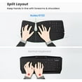 thumbnail image 2 of TRAHOO-Ergonomic Keyboard, Wired Split Keyboard with Pillowed Wrist and Palm Support, Featuring Dual USB Ports, Natural Typing Keyboard for Carpal Tunnel, Compatible with Windows Mac, 2 of 4