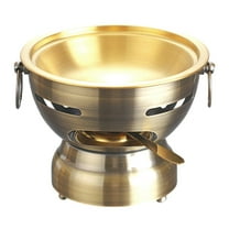 Cuticate Shabu Hot Pot Single Person Hotpot Portable Stockpot for Parties Home Picnic copper