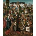thumbnail image 2 of Jacob Cornelisz. van Oostsanen 15x17 Black Ornate Wood Framed Double Matted Museum Art Print Titled - The Crucifixion (C. 1507 - C. 1510), 2 of 5