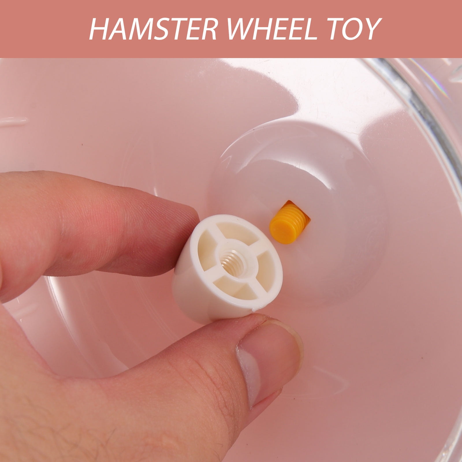 MOKKHNB Pet Exercise Wheel in Pink for Hamsters Gerbils and Hedgehogs with Safe Edges