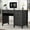 Black, variant on FIAKOA 62" Executive Desk, Modern Farmhouse Computer Desk with Drawers & Cabinet,Home Office Desk Writing Workspace for Work Study,Brown