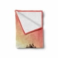 thumbnail image 2 of Mystic Soft Flannel Fleece Throw Blanket, Oriental Sunset View with Tree and Mountains Mystique Hills, Cozy Plush for Indoor and Outdoor Use, 70" x 90", Coral Orange Dark Brown, by Ambesonne, 2 of 6