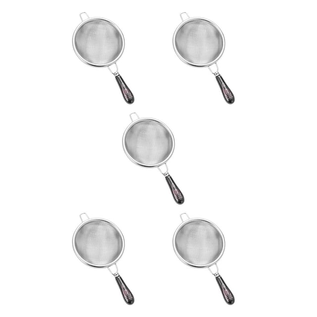 Injueey Infusor de té, colador de hojas sueltas de acero inoxidable, filtro de especias de condimento de malla de mano, accesorios para vasos Type8 NO8