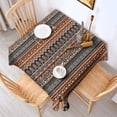 thumbnail image 2 of Black Geometric and Floral Pattern Square Tablecloth,Waterproof Square Table Cover,Wipeable Spillproof Washable Table Cover for Home Kitchen Party Decor 42"X42"(107x107cm), 2 of 6