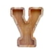 thumbnail image 2 of Lata de ahorros de madera con letras en inglés, lata de ahorros de vidrio transparente, alcancía, 2 of 6