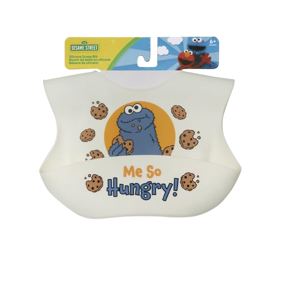 Sesame Street Cookie Monster Silicone Unisex Infant Bib