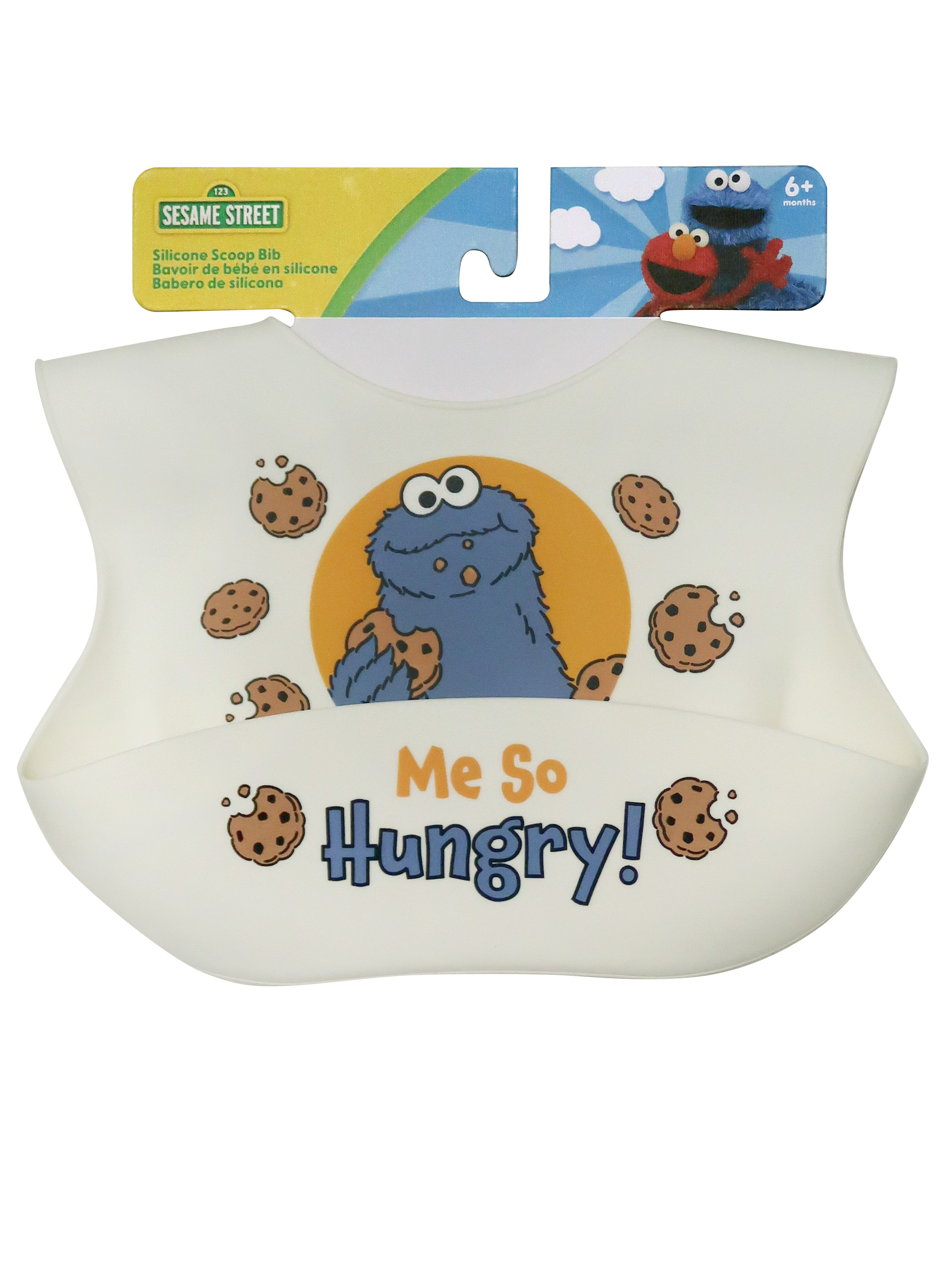 Sesame Street Cookie Monster Silicone Infant Bib photo 1